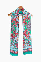 Load image into Gallery viewer, Paisley Print Faux Silk Scarf - Green