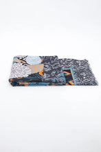 Load image into Gallery viewer, Gabrielle Lightweight Scarf - Blue Floral Geometric