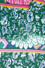 Load image into Gallery viewer, Gabrielle Lightweight Scarf - Green/Pink Floral Geometric