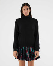 Load image into Gallery viewer, Compania Fantastica Fine Knit Polo Neck - Black