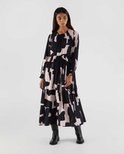 Load image into Gallery viewer, Compania Fantastica Midi Long Block Print Dress - Pink/Black