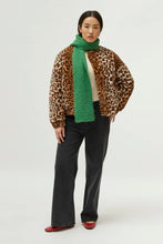 Load image into Gallery viewer, Compania Fantastică Leopard Fur Bomber Jacket