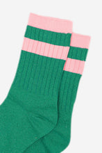 Load image into Gallery viewer, Glitter Socks - Green/Pink