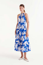 Load image into Gallery viewer, Compania Fantastică  Bluet Blue Printed Midi Dress