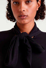 Load image into Gallery viewer, Compania Fantastica Tie Neck Top - Black
