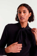 Load image into Gallery viewer, Compania Fantastica Tie Neck Top - Black