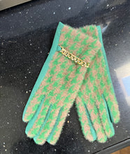Load image into Gallery viewer, Alex Max Chain Gloves - Green/Taupe