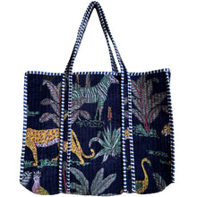 Load image into Gallery viewer, Madagascar Velvet Tote Bag - Blue
