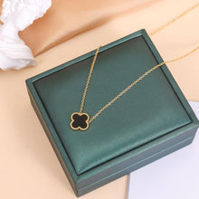 Load image into Gallery viewer, Double Sided Clover Necklace - Black