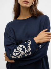 Load image into Gallery viewer, Vero Moda VELO L/S SWEAT Top Boutique - Navy/Birch