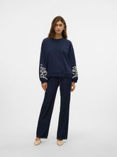 Load image into Gallery viewer, Vero Moda VELO L/S SWEAT Top Boutique - Navy/Birch