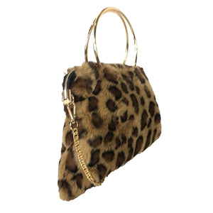 Alessia Massimo Faux Fur Bag - Leopard