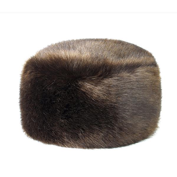Faux Fur Pillbox Hat Treacle
