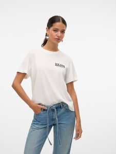 Vero Moda Mette Sigma Boxy T Shirt - White