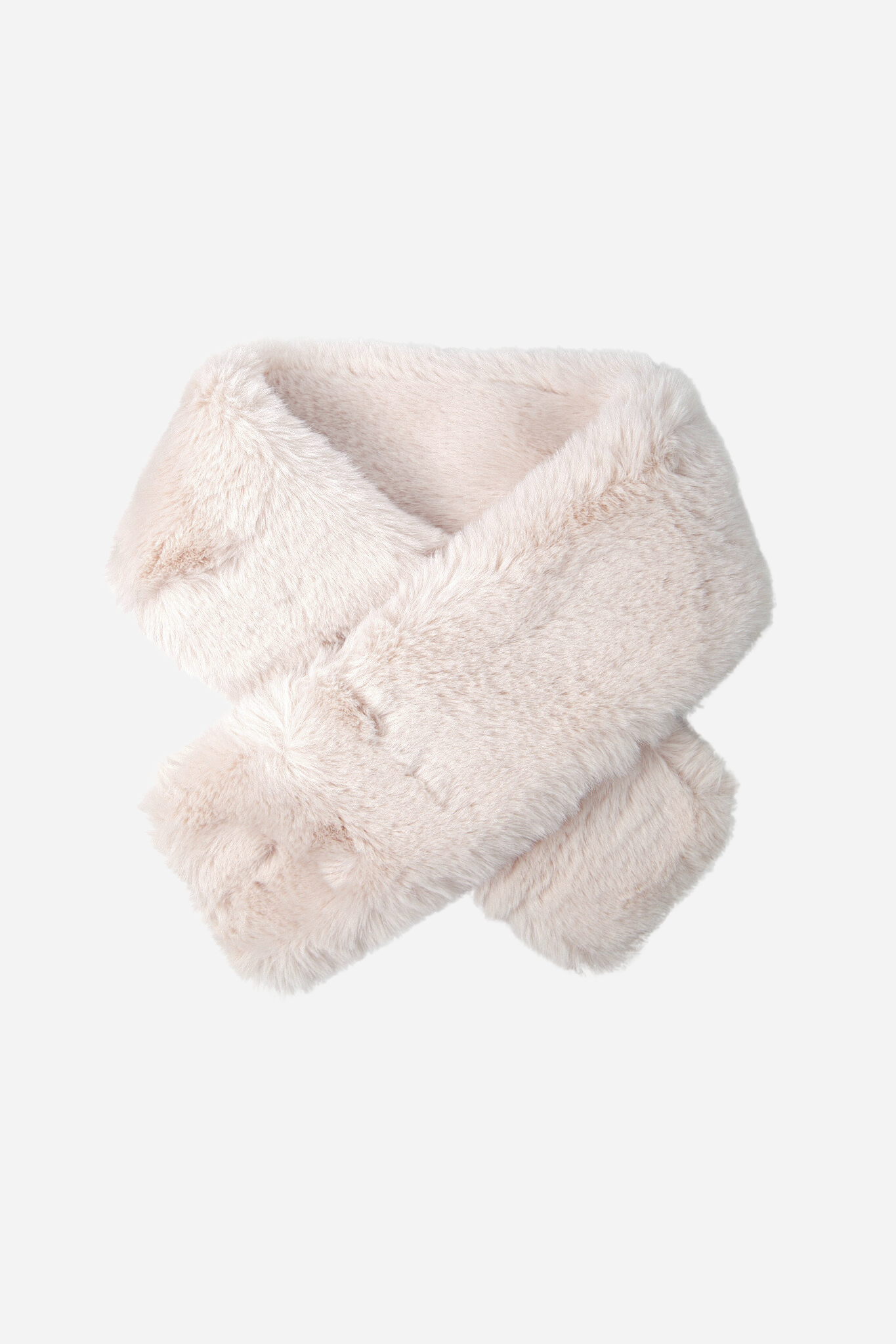 Faux Fur Scarf - Cream – Minsky London Ltd