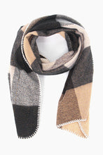 Load image into Gallery viewer, Winter Check Scarf - Black