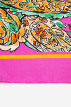 Load image into Gallery viewer, Paisley Print Faux Silk Scarf - Pink