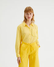 Load image into Gallery viewer, Compania Fantastica Yellow Crochet Pocket Shirt