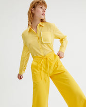 Load image into Gallery viewer, Compania Fantastica Yellow Crochet Pocket Shirt