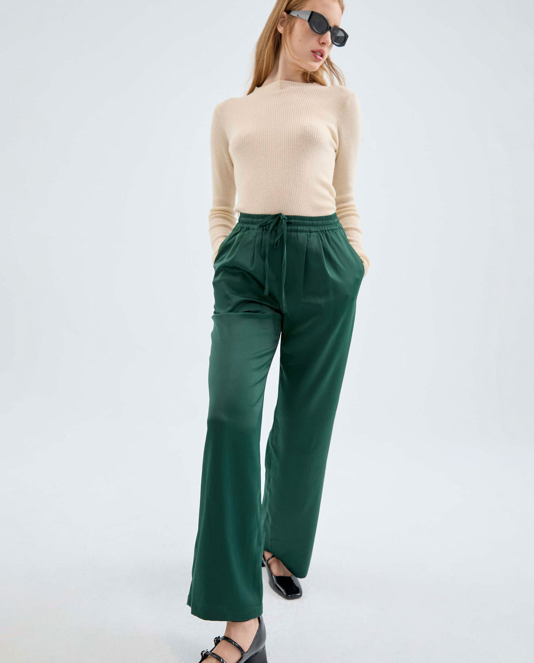 Compania Fantastica Silky Trousers - Green