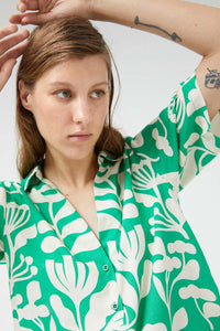 Compania Fantastica - Hortensia Floral Shirt - Green