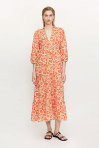 Compania Fantastica Print Maxi Dress - Coral