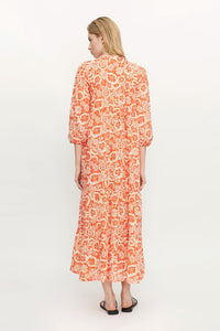 Compania Fantastica Print Maxi Dress - Coral