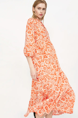 Compania Fantastica Print Maxi Dress - Coral