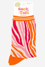 Load image into Gallery viewer, Bamboo Socks - Orange Zebra