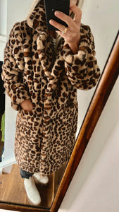 Faux Fur Coat - Leopard