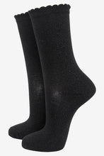 Load image into Gallery viewer, Vero Moda Glitter Socks - Black/Silver