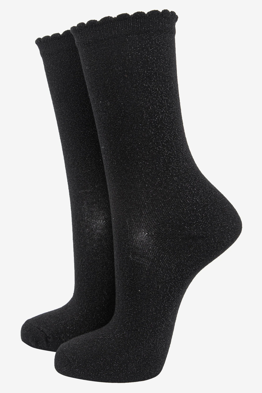 Vero Moda Glitter Socks - Black/Silver