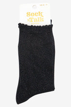 Load image into Gallery viewer, Vero Moda Glitter Socks - Black/Silver