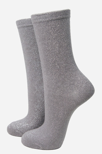 Glitter Socks - Silver