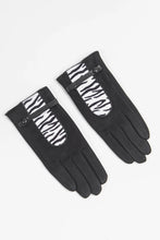 Load image into Gallery viewer, Zebra Print Gloves - Black