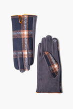 Load image into Gallery viewer, Scottish Tartan Winter Gloves - Black / Orange