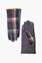 Load image into Gallery viewer, Scottish Tartan Winter Gloves - Black / Orange