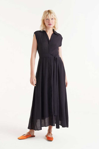 Compania Fantastică Long Flowing Dress - Black