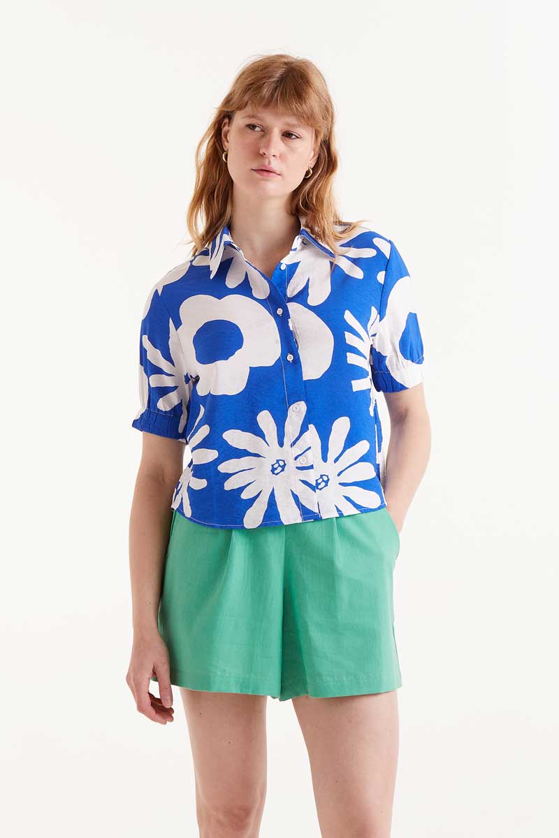Compania Fantastică Bluet Blue Print Shirt