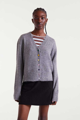 Compania Fantastică Grey Knitted Cardigan