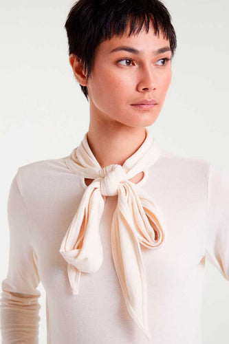 Compania Fantastica Tie Neck Top - Cream
