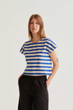 Load image into Gallery viewer, Compania Fantastică Bamboo Striped Top - Blue