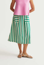 Load image into Gallery viewer, Compania Fantastică Striped Skirt - Green