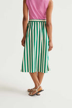 Load image into Gallery viewer, Compania Fantastică Striped Skirt - Green