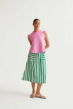 Load image into Gallery viewer, Compania Fantastică Striped Skirt - Green