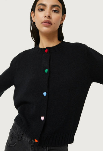 Compania Fantastica Heart Cardigan - Black