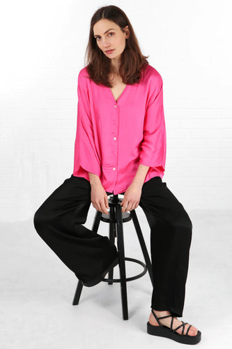 Oversized Blouse - Hot Pink