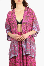 Load image into Gallery viewer, Betsy Open Shirt - Pink Paisley