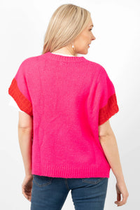 Maiba Tank Top - Fuchsia / Red