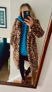 Faux Fur Coat - Leopard